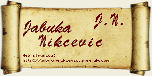 Jabuka Nikčević vizit kartica
